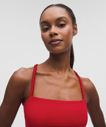 Tielko lululemon Nulu Cropped Ruffle Tank Top Červená | prod20004239, 3