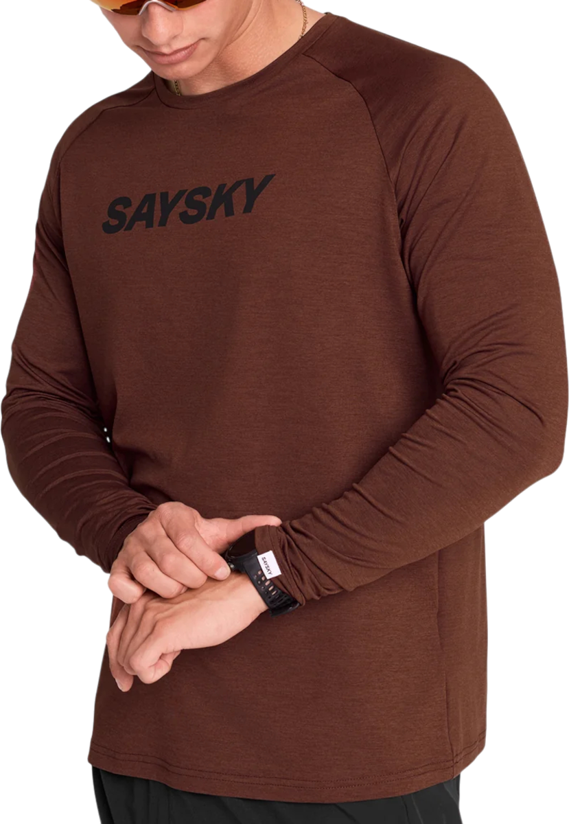 Tričko Saysky Saysky Logo Pace Long Sleeve T-Shirt Hnedá | omrls21c5008-omrls21c5008, 0