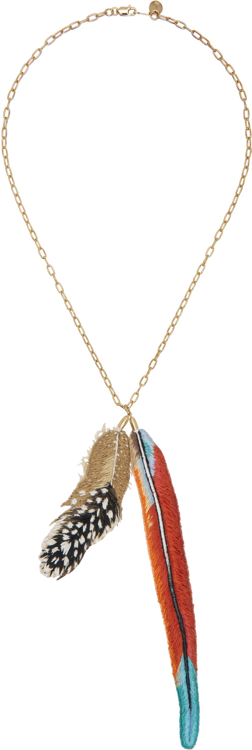 Náhrdelník UNDERCOVER Embroidered Feather Chain Necklace Rôznofarebný | UC2E1N02-2