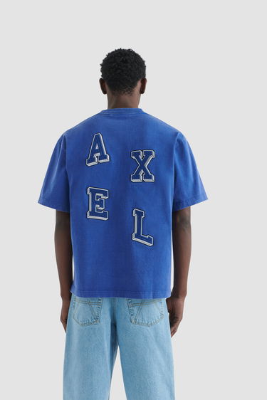 Tričko AXEL ARIGATO Typo Embroidered T-Shirt Modrá | A0787005, 3