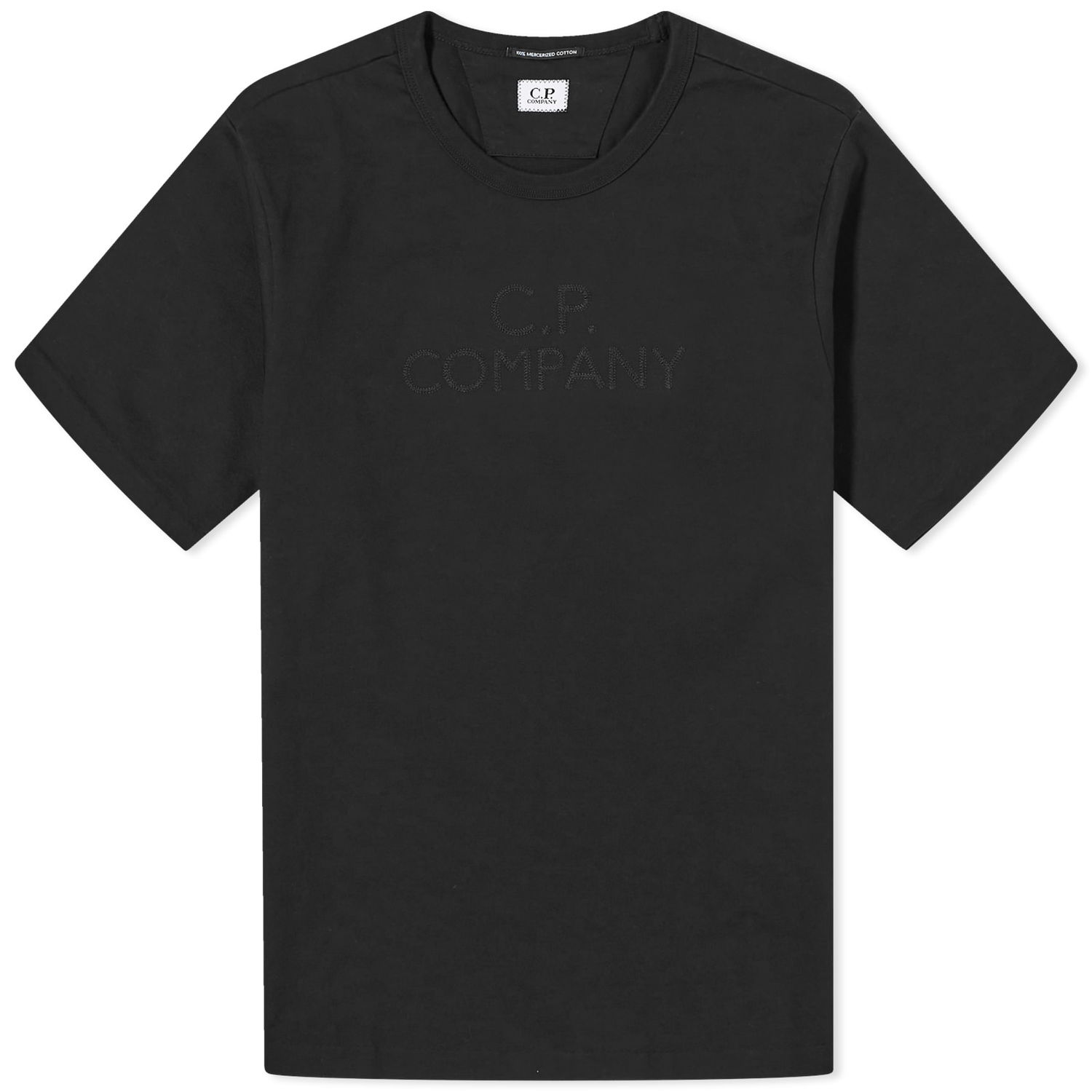 Tričko C.P. Company 30/2 Mercerized Jersey Twisted Logo T-Shirt Čierna | CMTS148A-006203W-999, 0