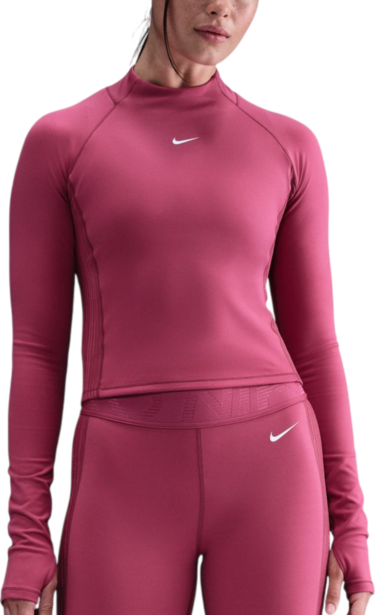 Tričko Nike Pro Long-Sleeve Mock Neck Performance Top Vínová | hv3736-634, 0