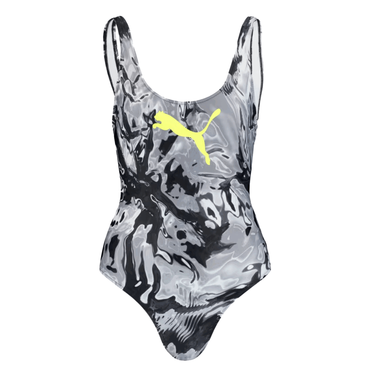 Plavky Puma Allover Print One-Piece Swimsuit Šedá | 935085-01, 0