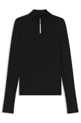 Ski wool-blend base layer long-sleeve quarter-zip top