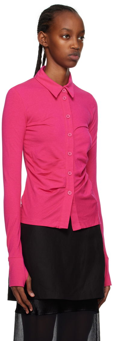 Košeľa Helmut Lang Exclusive Shirred Shirt Ružová | N01HW511, 1