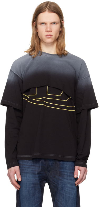 Tričko Diesel Diesel T-Besh Cut Long Sleeve T-Shirt Čierna | A16133-0KNAQ-9XX, 0