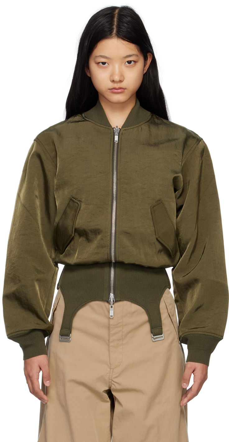 Bomber bunda Dion Lee Convertible Rib Reversible Bomber Jacket Zelené | C4033R23, 0