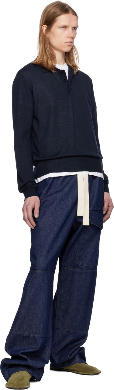 Sveter AMI AMI Paris Tonal De Coeur Polo Navy | HPL366.KN0066, 3