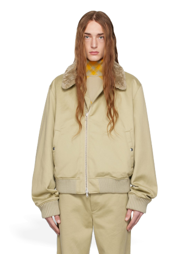 Bomber bunda Burberry Zip Bomber Jacket Béžová | 8077138