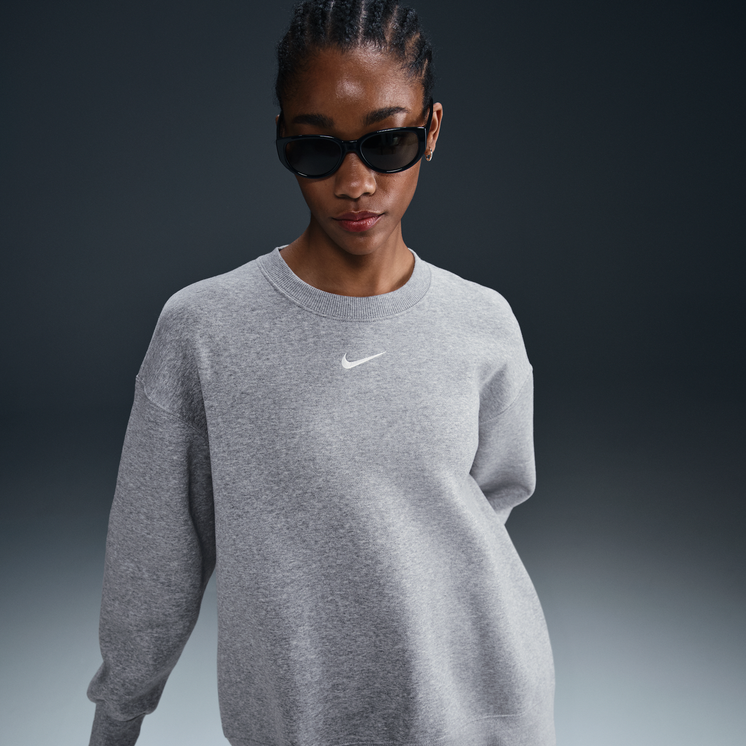 Sveter Nike Sportswear Phoenix Fleece Crewneck Sweatshirt Šedá | FZ4270-063, 1