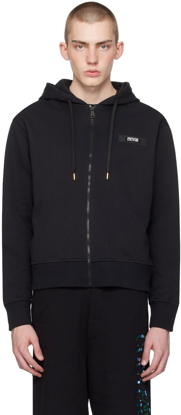 Mikina Versace Jeans Couture Black Patch Hoodie Čierna | E76GAIE05_ECF00E, 0