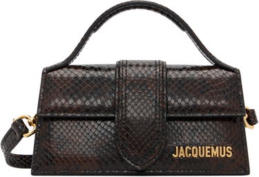 Kabelka Jacquemus The Bambino Serpent-Effect Top Handle Mini Bag Hnedá | 25HBAW00006AC05A01, 0