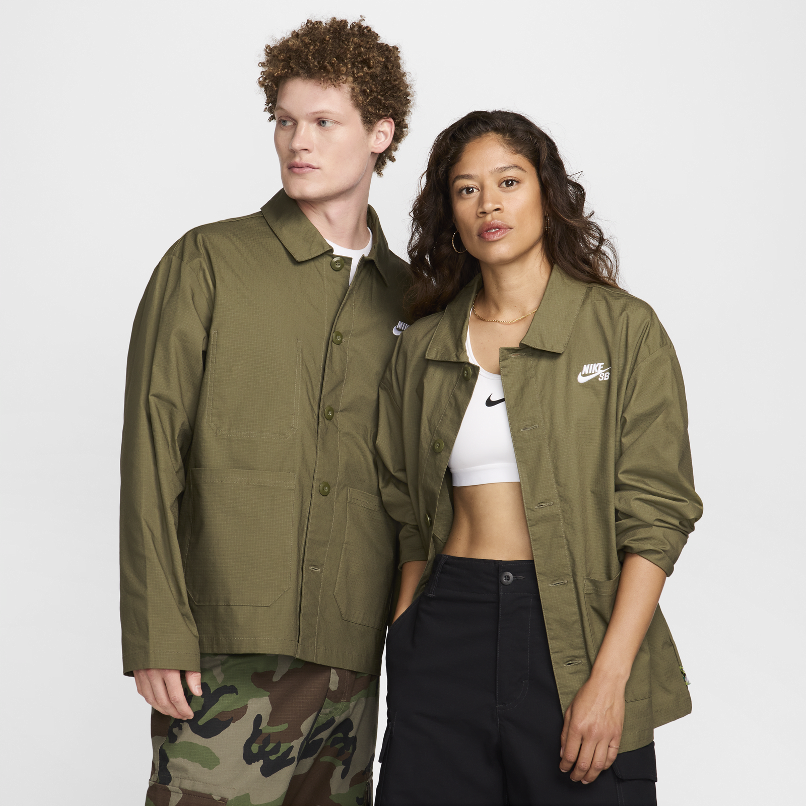 Agnostic Icon Coach Jacket Olive White