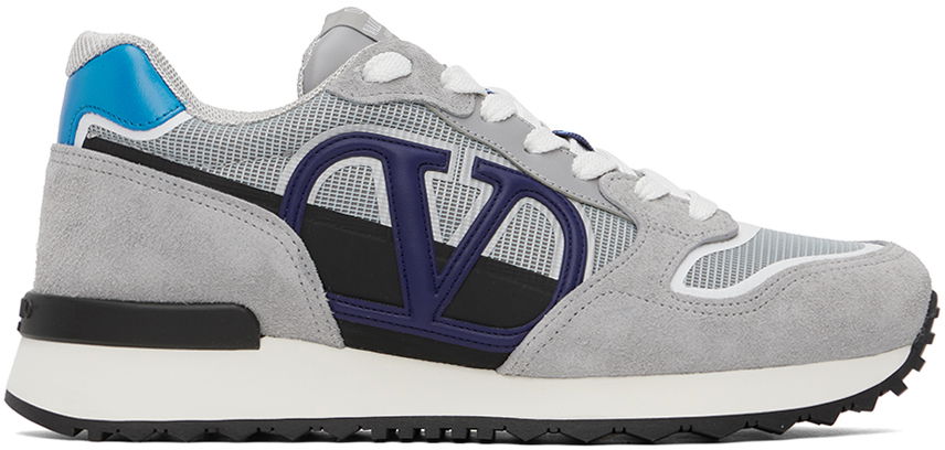 Tenisky a topánky Valentino Garavani Gray & Blue V-Logo Pace Sneakers Šedá | 3Y2S0H17TAE, 0
