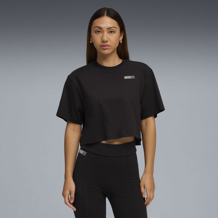 Crop Top Puma PUMA x ROSÉ Women's Cropped T-Shirt Čierna | 633806_01