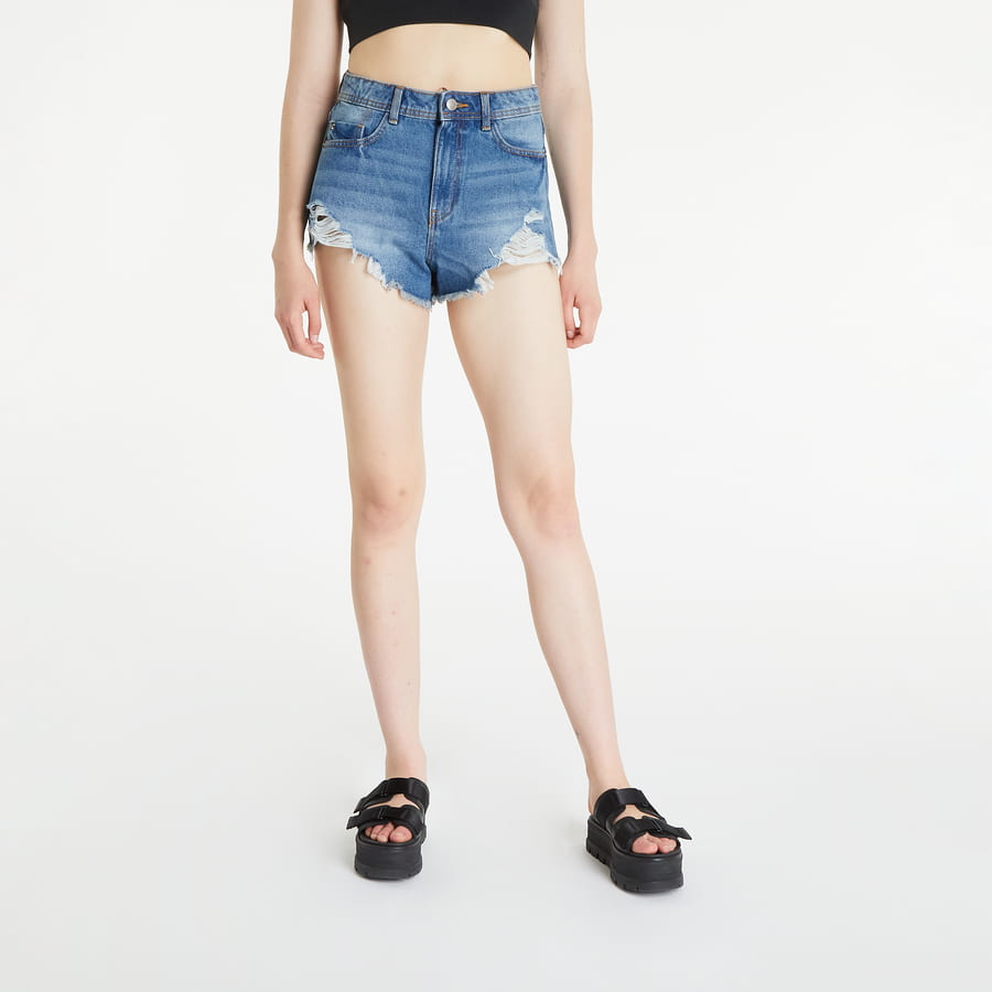 Šortky Noisy May High Waisted Denim Shorts Modrá | 27020604, 0