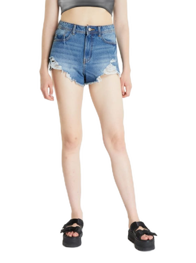Šortky Noisy May High Waisted Denim Shorts Modrá | 27020604
