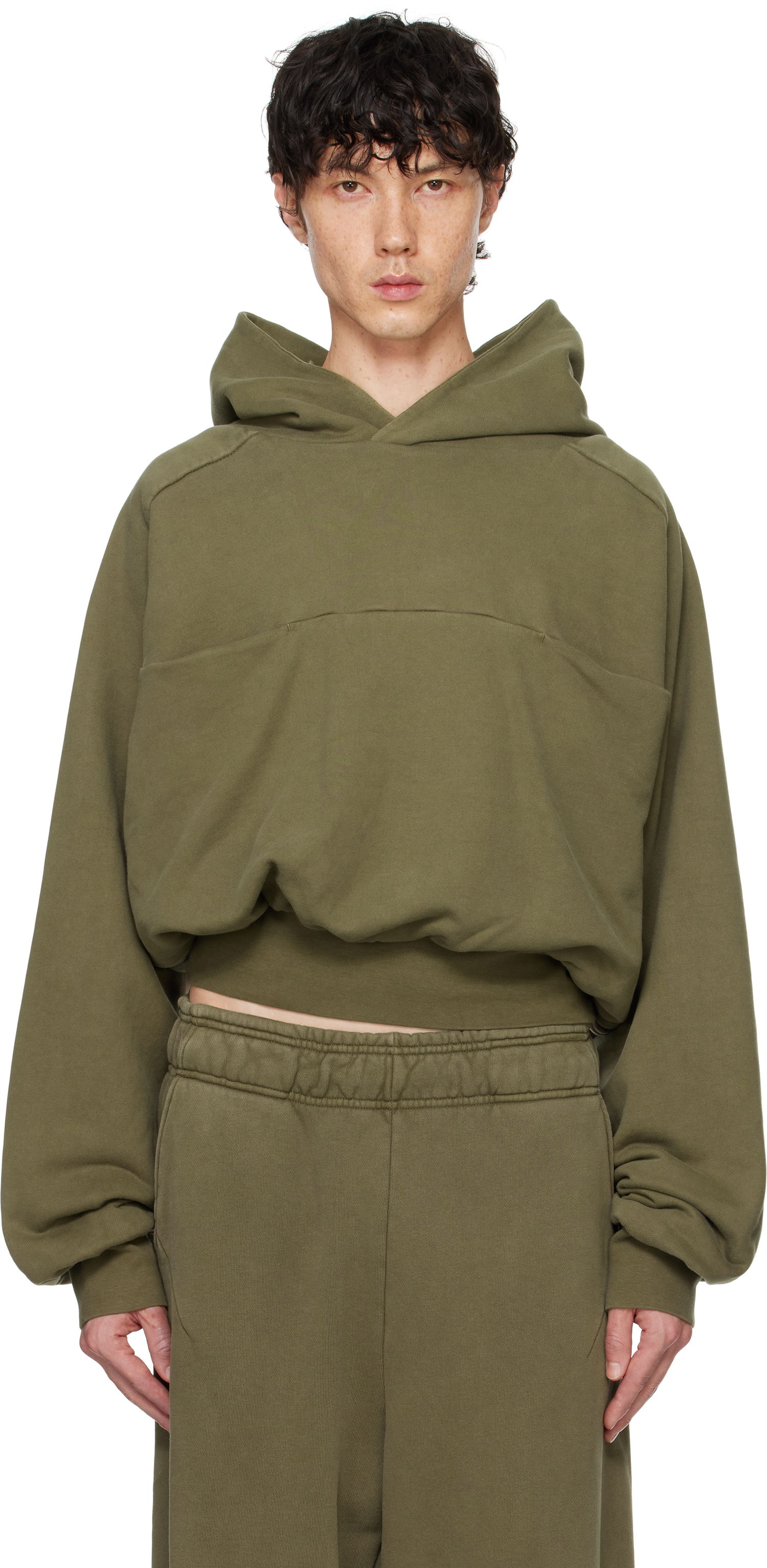 Mikina Entire Studios Double Double Hoodie Zelené | ES2367MI, 0