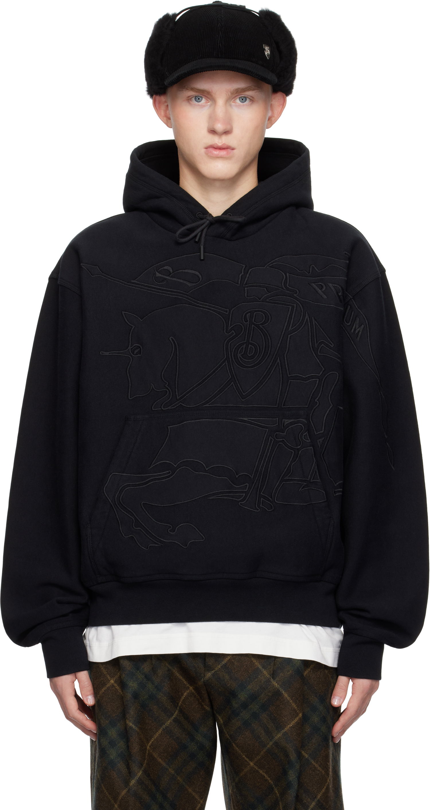 Mikina Burberry Embroidered EKD Hoodie Čierna | 8098214, 0