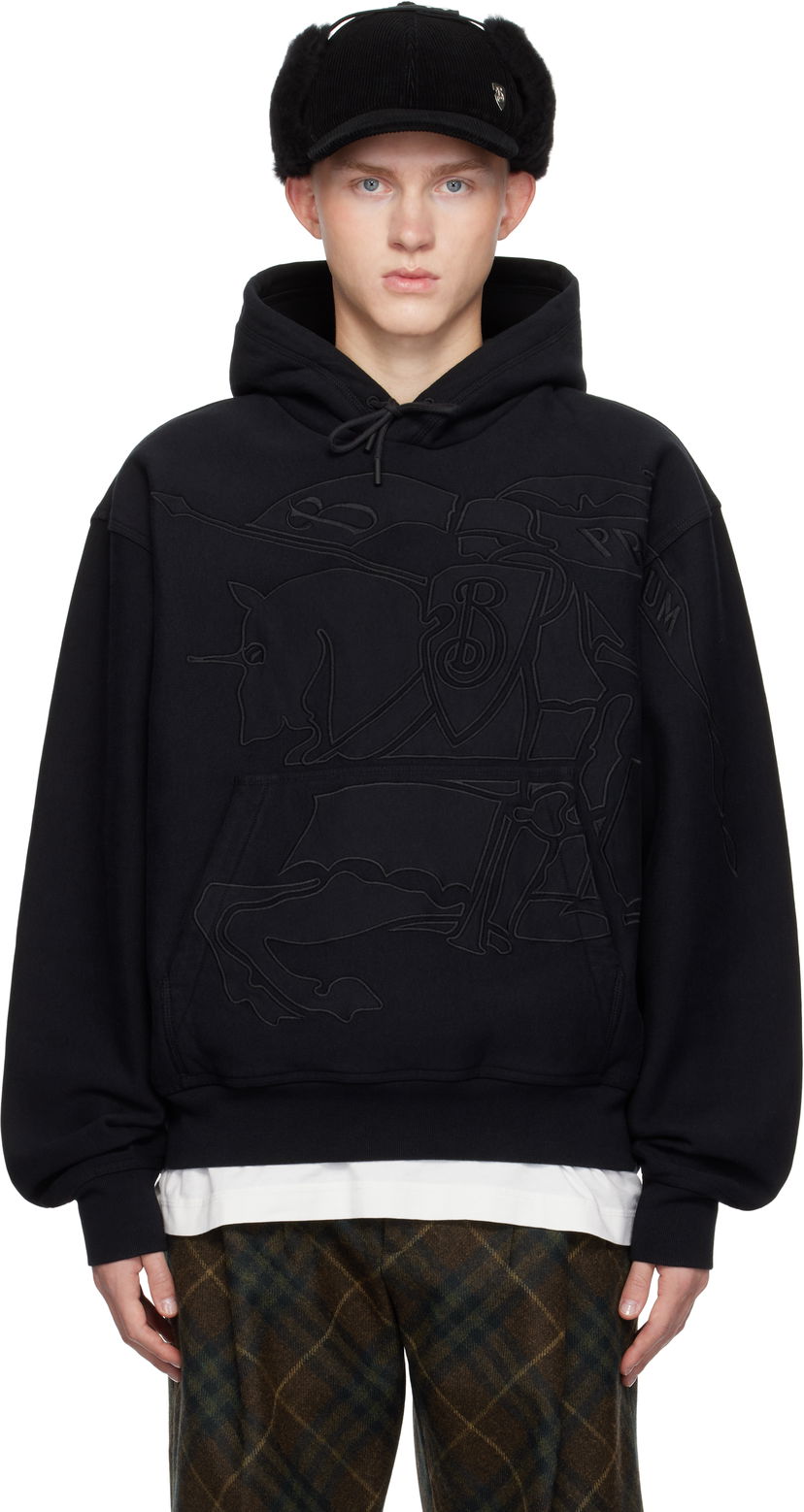 Mikina Burberry Embroidered EKD Hoodie Čierna | 8098214