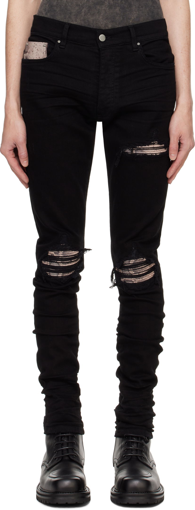 Džínsy AMIRI AMIRI Snake MX1 Jeans Čierna | AMDNSY1076