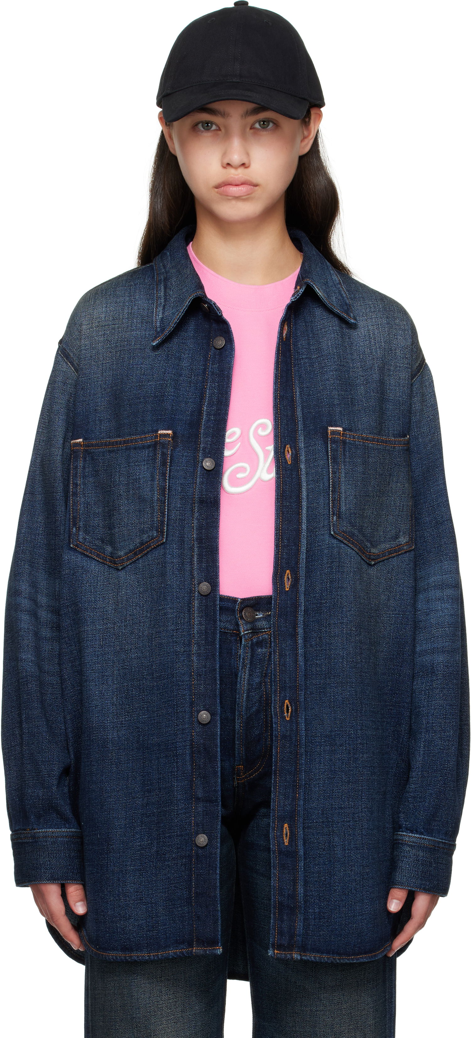 Košeľa Acne Studios Acne Studios Denim Button-Up Shirt Modrá | CB0112-, 0