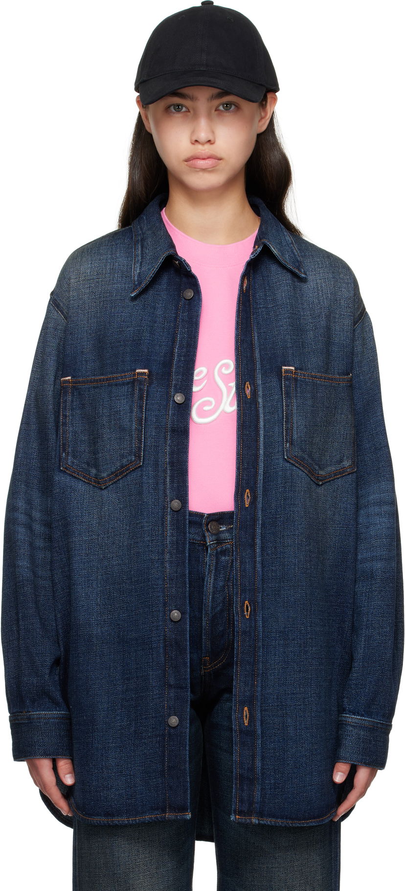 Košeľa Acne Studios Acne Studios Denim Button-Up Shirt Modrá | CB0112-