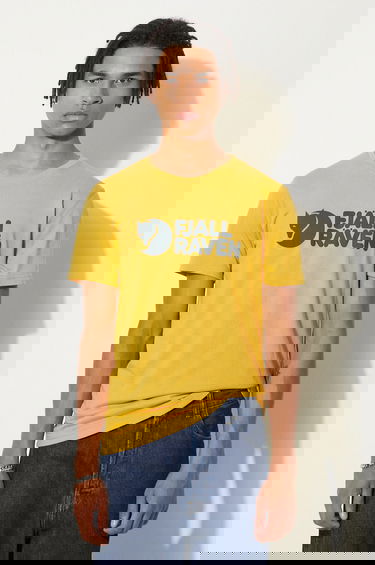 Tričko FJÄLLRÄVEN T-shirt with Logo Print Žltá | F87310, 0