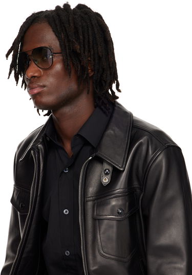 Slnečné okuliare Tom Ford Tom Ford Polarized Clark Aviator Sunglasses Čierna | FT0823_5901P, 3