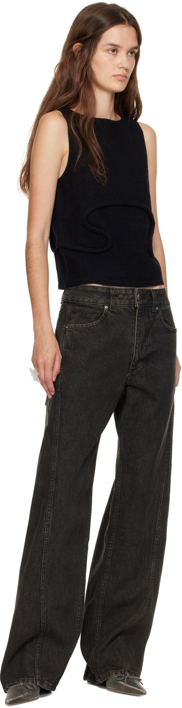 Tielko Eckhaus Latta Eckhaus Latta Pallas Tank Top Čierna | 1405-EL-PF25-D -, 3