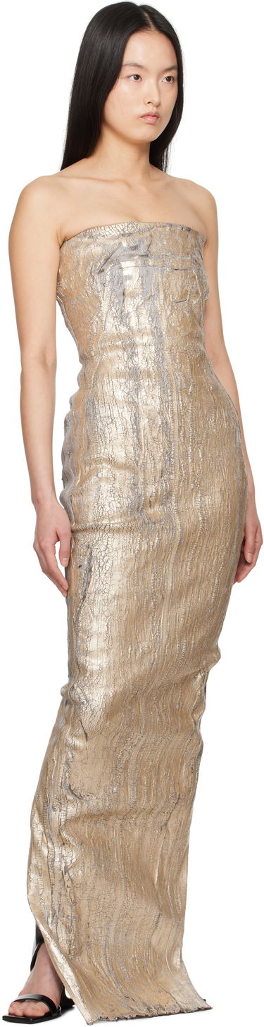 Šaty Rick Owens Rick Owens Hollywood Bustier Gown Metalická | RP01E7524 SGMC, 3