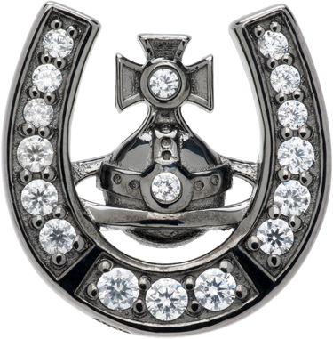 Náušnice Vivienne Westwood Horace Orb Horseshoe Crystal-Embellished Single Stud Earring Metalická | 6201037S-01S104-, 0