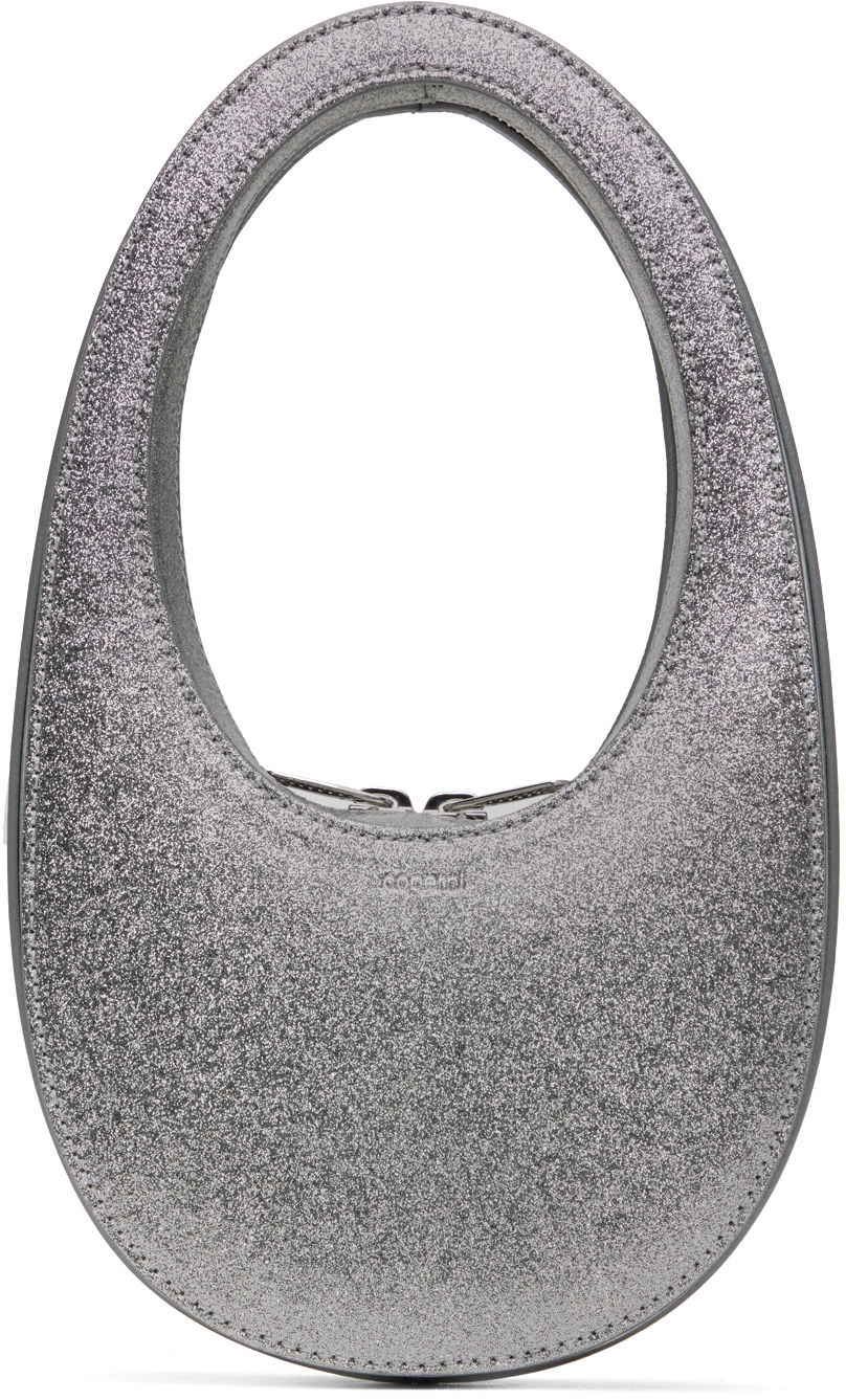 Kabelka Coperni Mini Glitter Swipe Bag Šedá | COPBA01BISF6008, 0