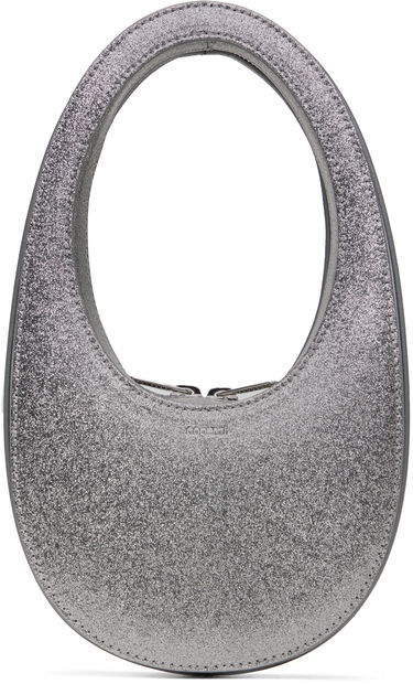 Kabelka Coperni Mini Glitter Swipe Bag Šedá | COPBA01BISF6008, 0