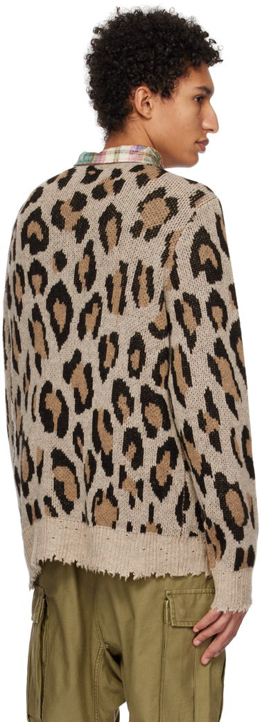 Sveter R13 R13 Leopard Knit Sweater Béžová | R13W3571-10, 2