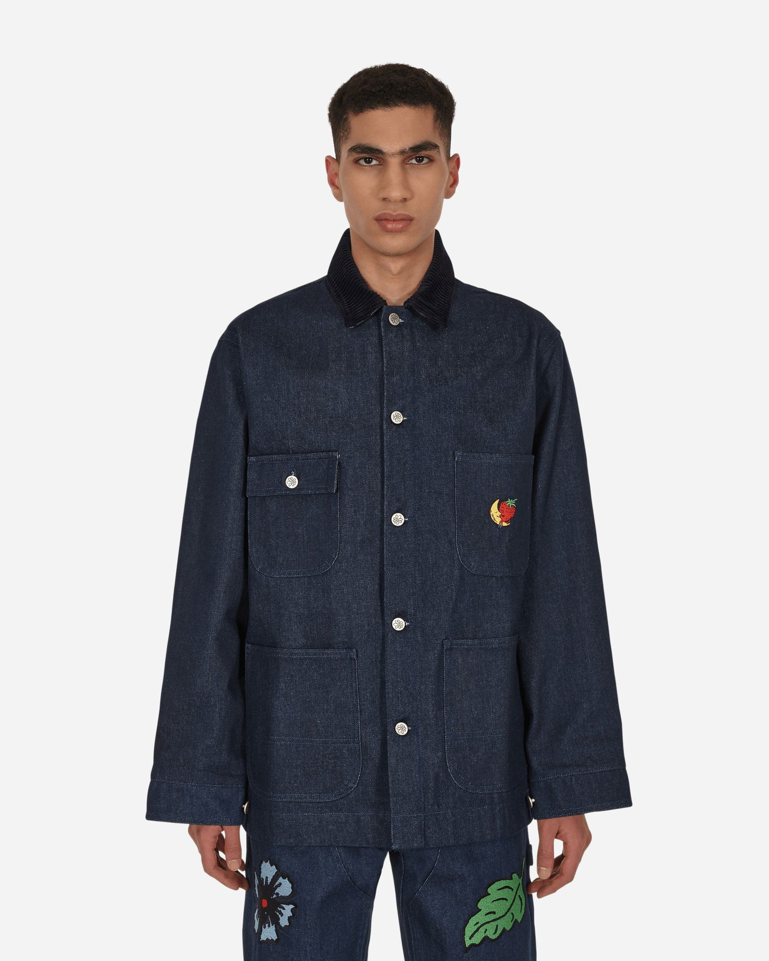 Bunda Sky High Farm Embroidered Denim Chore Coat Navy | SHF01C002 1, 0