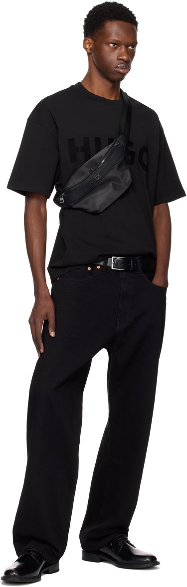 Ľadvinka BOSS HUGO Twill Belt Bag with Stacked Logo Čierna | 50547398, 4