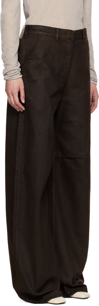 Nohavice Entire Studios Entire Studios Dem Wide-Leg Jeans Hnedá | ESW-S25-11006-MU, 1