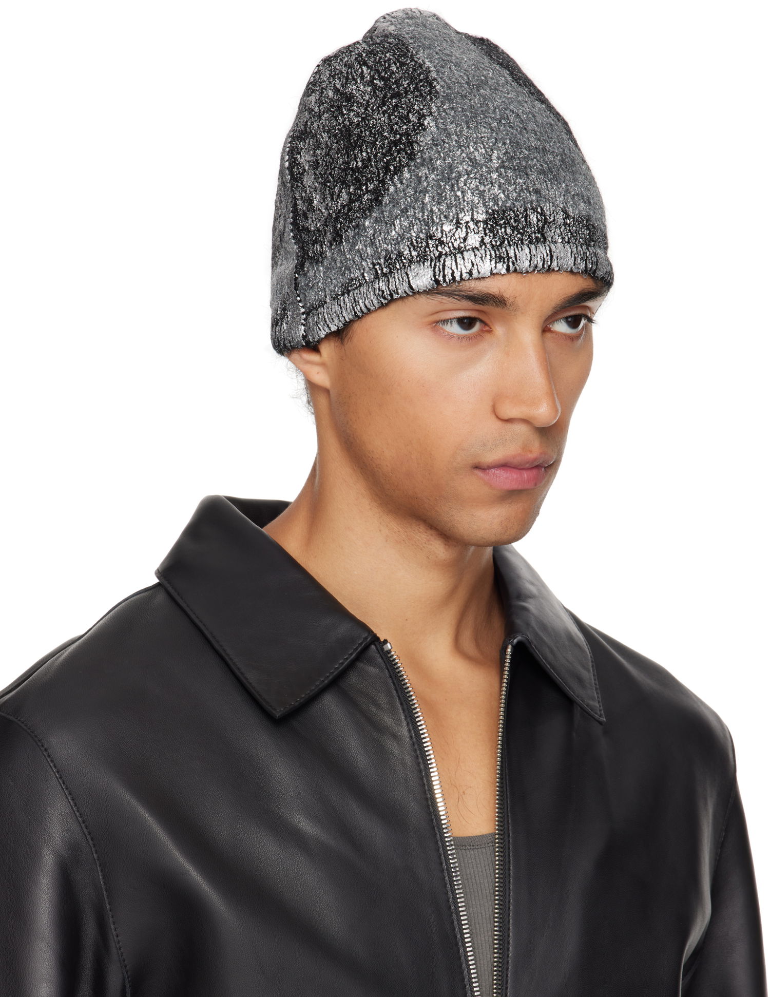 Kulicha HELIOT EMIL HELIOT EMIL Scintilla Reversible Beanie Šedá | AW25_16_132_BLK01, 1