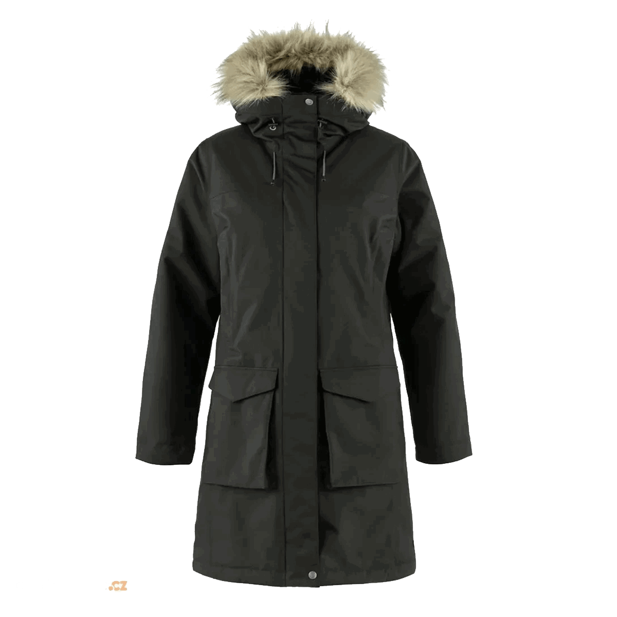Parka FJÄLLRÄVEN Nuuk Lite Faux Fur Hooded Parka Čierna | F87161-550, 0