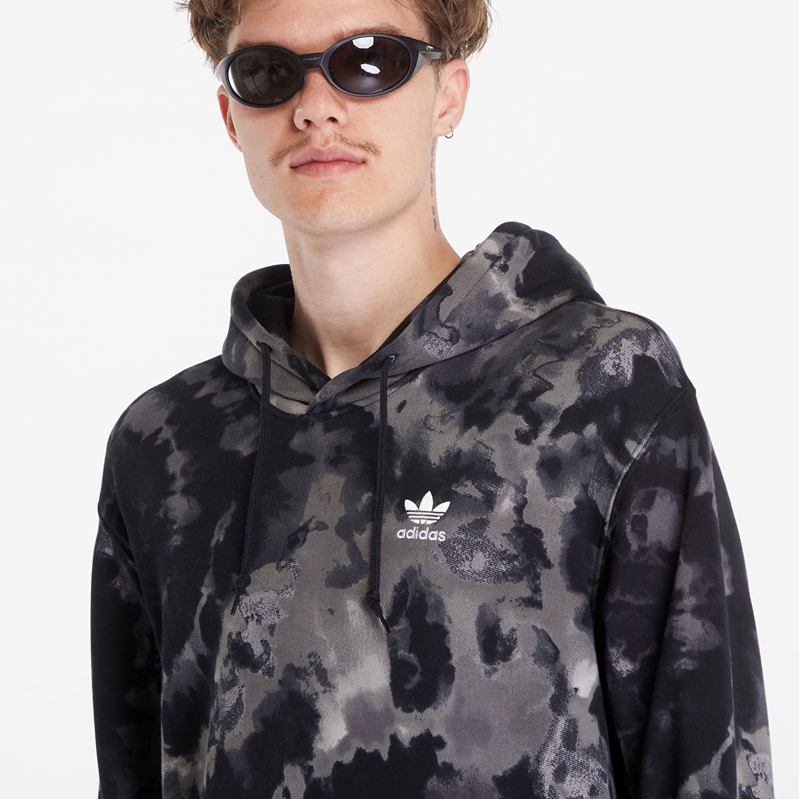 Tie-Dyed Hoodie Black Camo