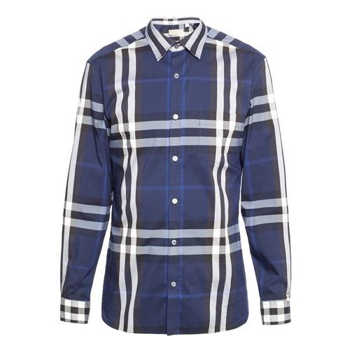 Košeľa Burberry Classic Plaid Long Sleeves Shirt Modrá | 40234821, 0