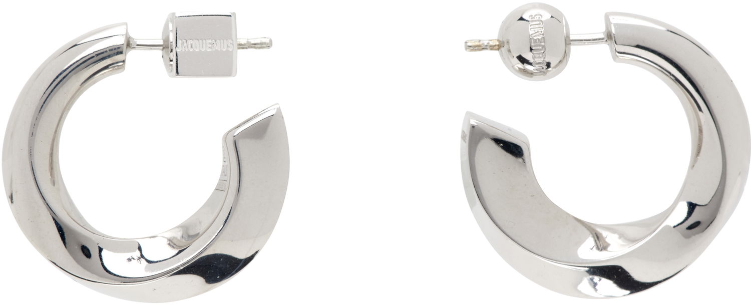 Náušnice Jacquemus 'The Tourni hoop' Twisted Earrings Metalická | 25HJWW00770AOT4052, 0