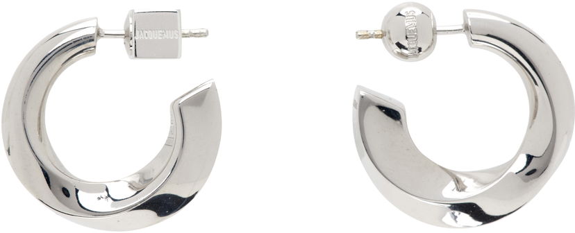 Náušnice Jacquemus 'The Tourni hoop' Twisted Earrings Metalická | 25HJWW00770AOT4052