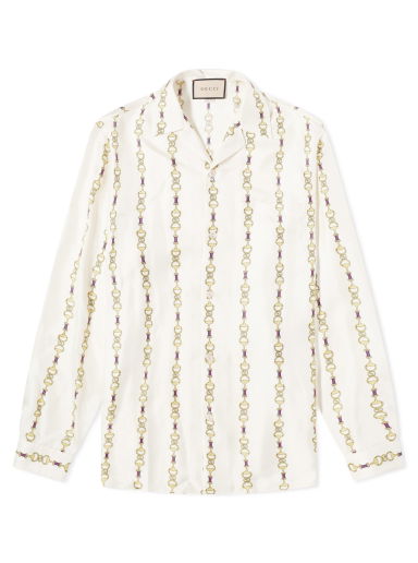 Košeľa Gucci Horsebit Vacation Shirt Ivory Béžová | 751446-ZANR7-9399