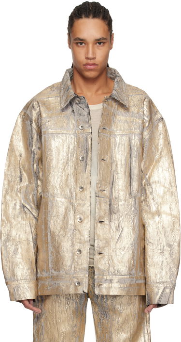 Bunda Rick Owens Rick Owens DRKSHDW Hollywood Jumbo Worker Denim Jacket Metalická | DU01E3761 GMC, 0
