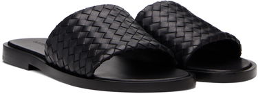 Tenisky a topánky Bottega Veneta Bottega Veneta Elio Woven Leather Slides Čierna | 838348V2ED01000, 3