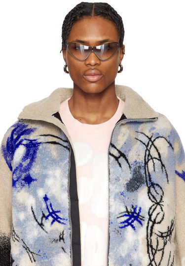 Náušnice Acne Studios Acne Studios Crystal Hoop Earrings Metalická | C50459-, 2