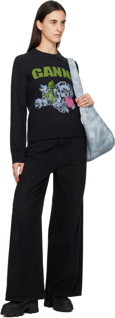 Sveter GANNI GANNI Puppy Wool Jumper Šedá | K2597, 3