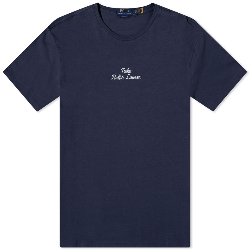 Tričko Polo by Ralph Lauren Chain Stitch Logo T-Shirt Navy | 710936585003